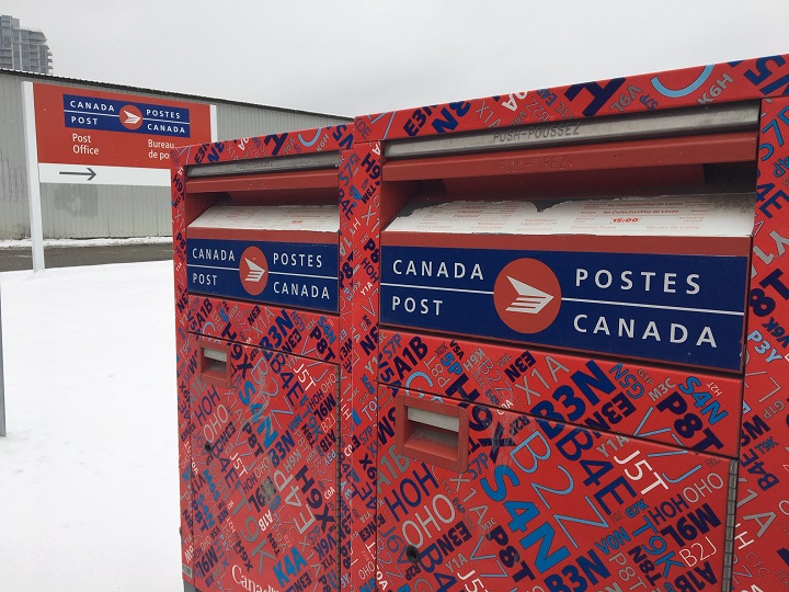 Canada Post said severe weather conditions are impeding mail delivery, and that delivery will resume once it’s safe to do so.
