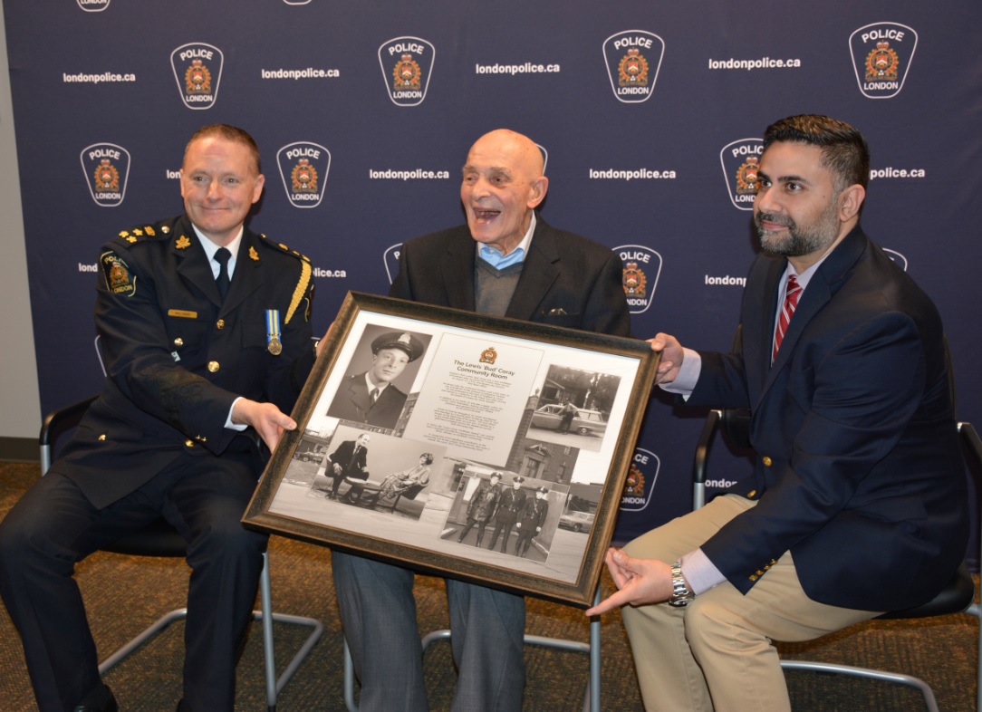 Chief Steve Williams, Sgt. (Ret.) Lewis 'Bud' Coray and Dr. Javeed Sukhera.