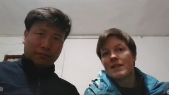 Lie Zhang, a permanent resident, and Canadian citizen Megan Millward, speaking to Global News via Skype from China.