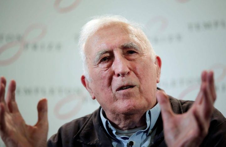In this file photo dated Wednesday, March 11, 2015, showing Jean Vanier, the founder of L'ARCHE, an international network of communities where people with and without intellectual disabilities live and work together, in central London. An internal report revealed Saturday Feb. 22, 2020, that L’Arche founder Jean Vanier, a respected Canadian religious figure, sexually abused at least six women.