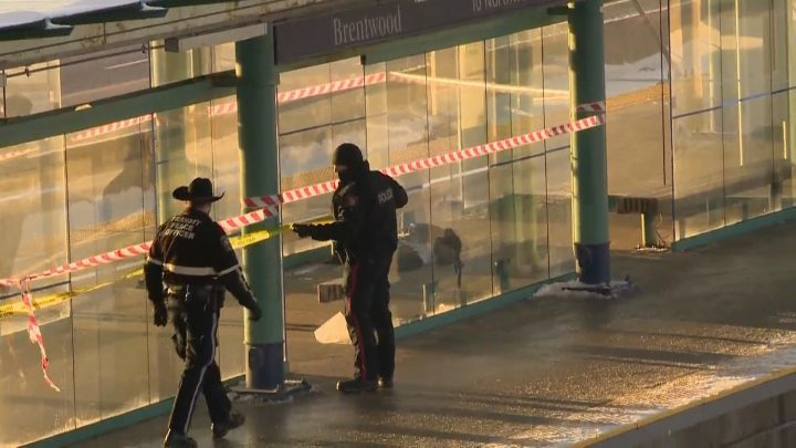 Calgary police are investigating after a person was assaulted on an LRT platform on Monday, Feb. 3, 2020.