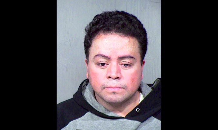 This Thursday, Jan. 30, 2020 jail booking photo released by the Maricopa County Sheriff's Office shows Adan Perez Huerta, 32, who was arrested in Toronto and returned to Arizona where he was booked into jail in Phoenix.