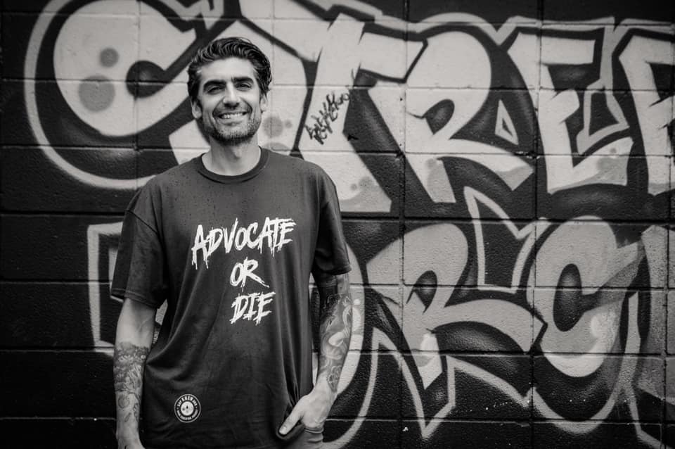 Say Know founder and Saskatoon police officer, Matt Ingrouille poses for a poortrait as part of an appearance on the YXE Underground podcast. 