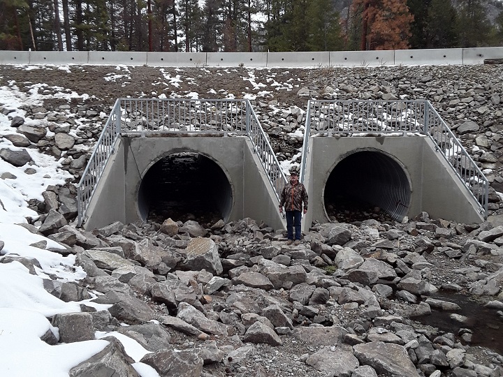 New culverts under Secrest Hill Road near Oliver, B.C.