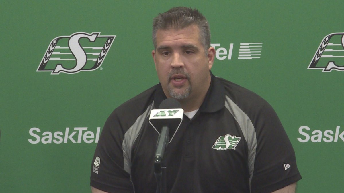 Saskatchewan Roughriders GM Jeremy O’Day during one of his off-season press conference.