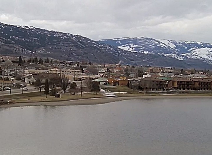 Weather conditions at Osoyoos, B.C., on Saturday, Feb. 15, 2020. The regional district says residents living in areas impacted by flooding recently should have a preparedness plan in place.