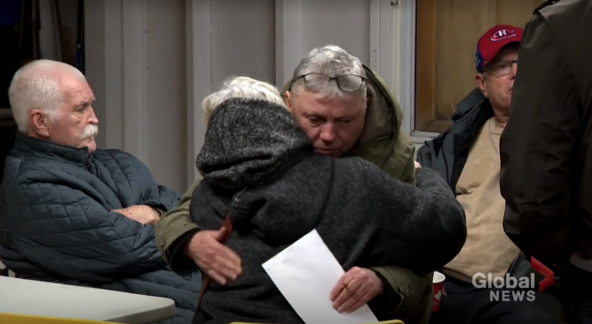 Residents held a quiet vigil on Tuesday, which included family and friends at a community centre not far from Peacock Point.