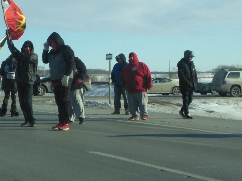 Wet’suwet’en solidarity demonstrations block traffic on Portage Avenue