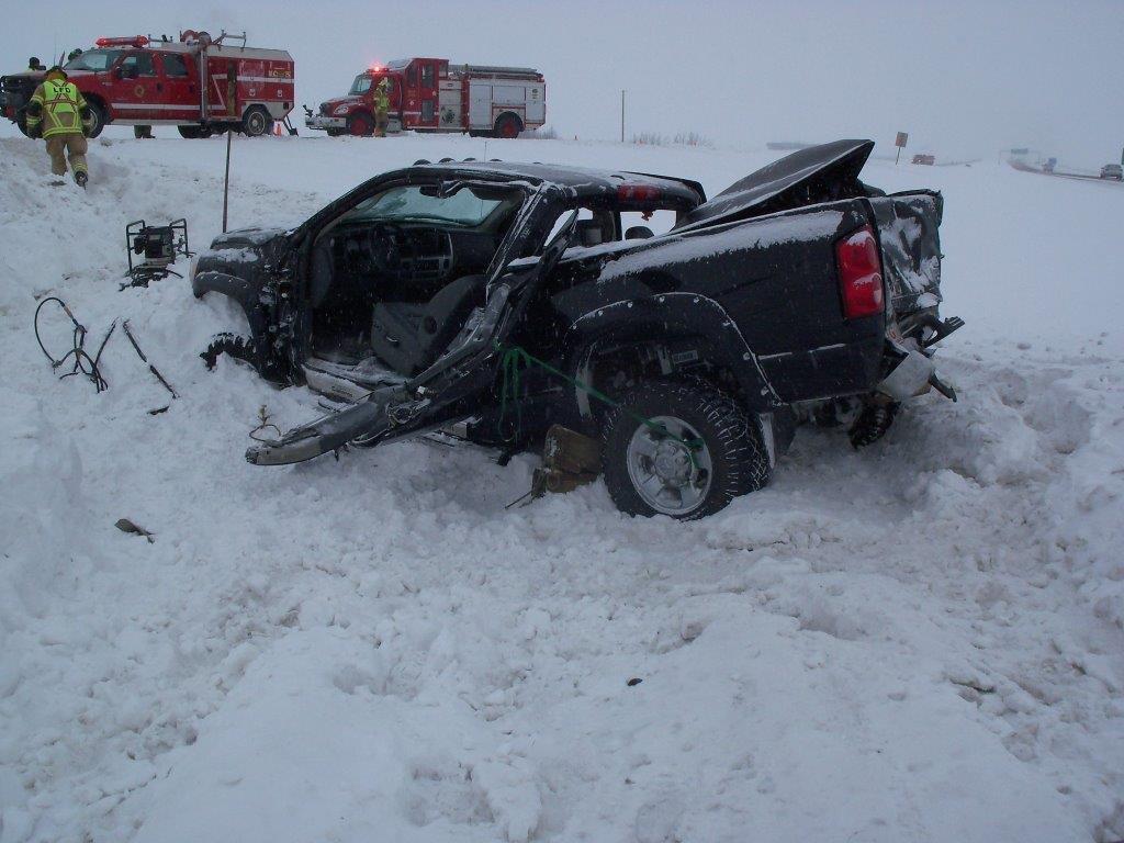 A photo taken at the site of the crash that injured Jason Lunn