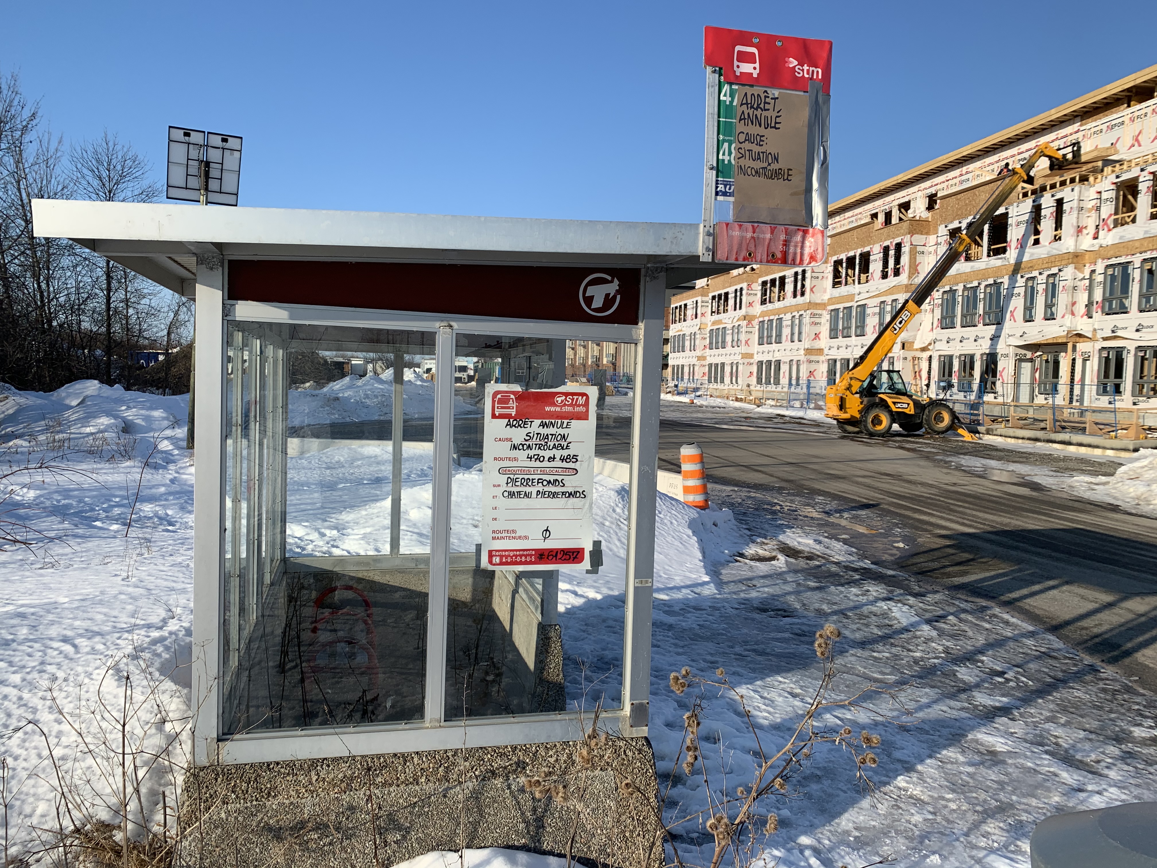 Pierrefonds Roxboro bus stop returns after being temporarily out