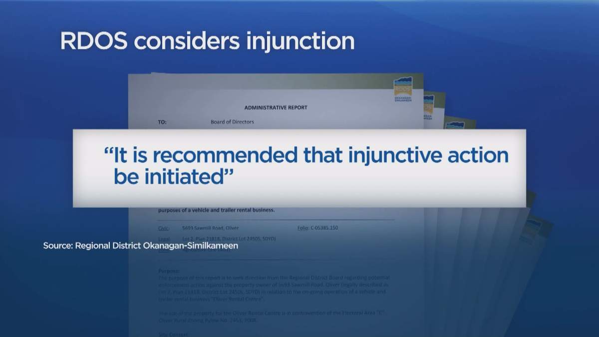 Regional district considers injunctive action against Oliver-area business - image