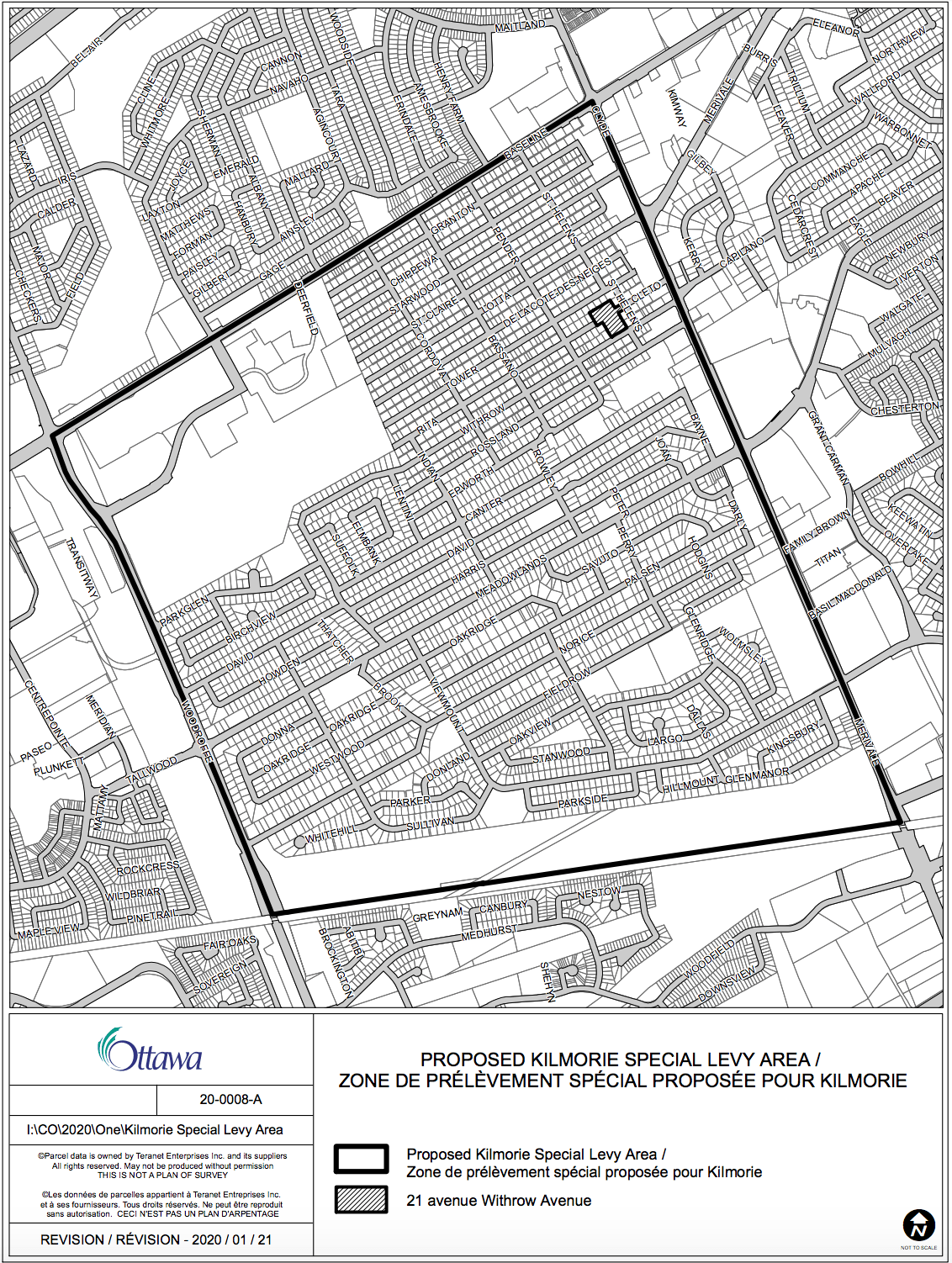 The City of Ottawa is proposing that all property owners in this area of Nepean have the chance to vote on a special levy to acquire a historic two-acre property at 21 Withrow Ave.