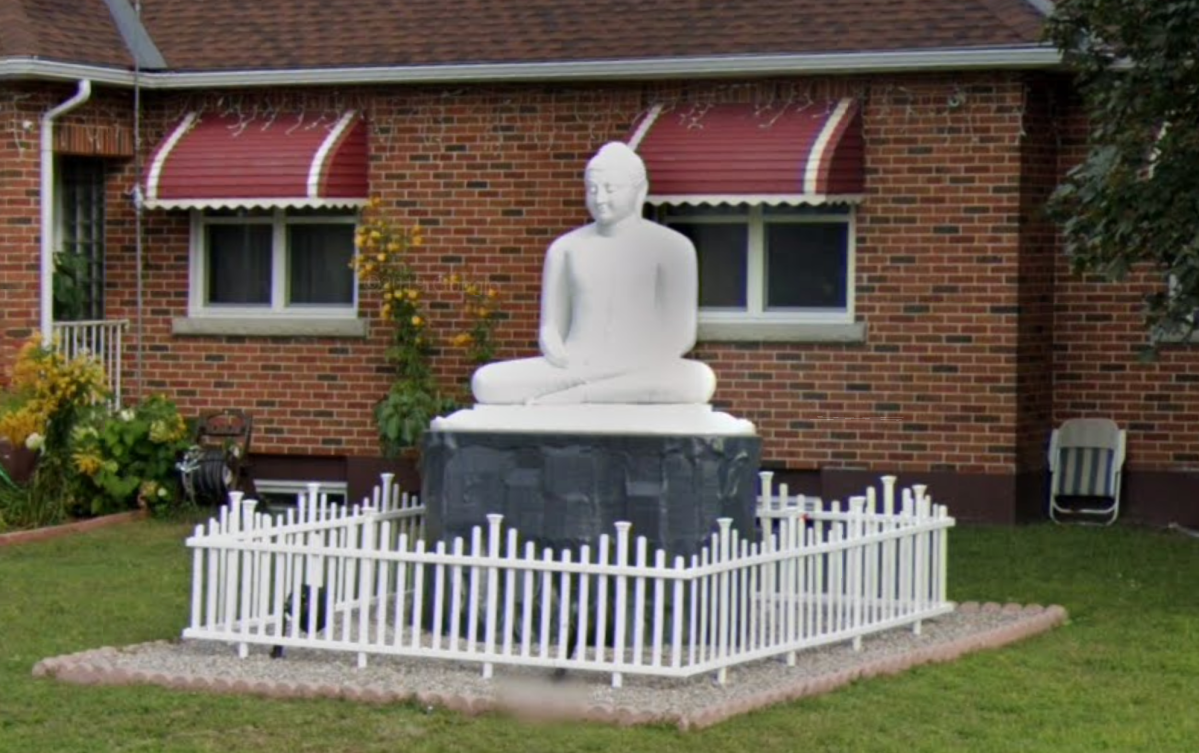 Ottawa police have charged a man who threatened to deface this Buddha statue on the 1400 block of Heron Road earlier this week.