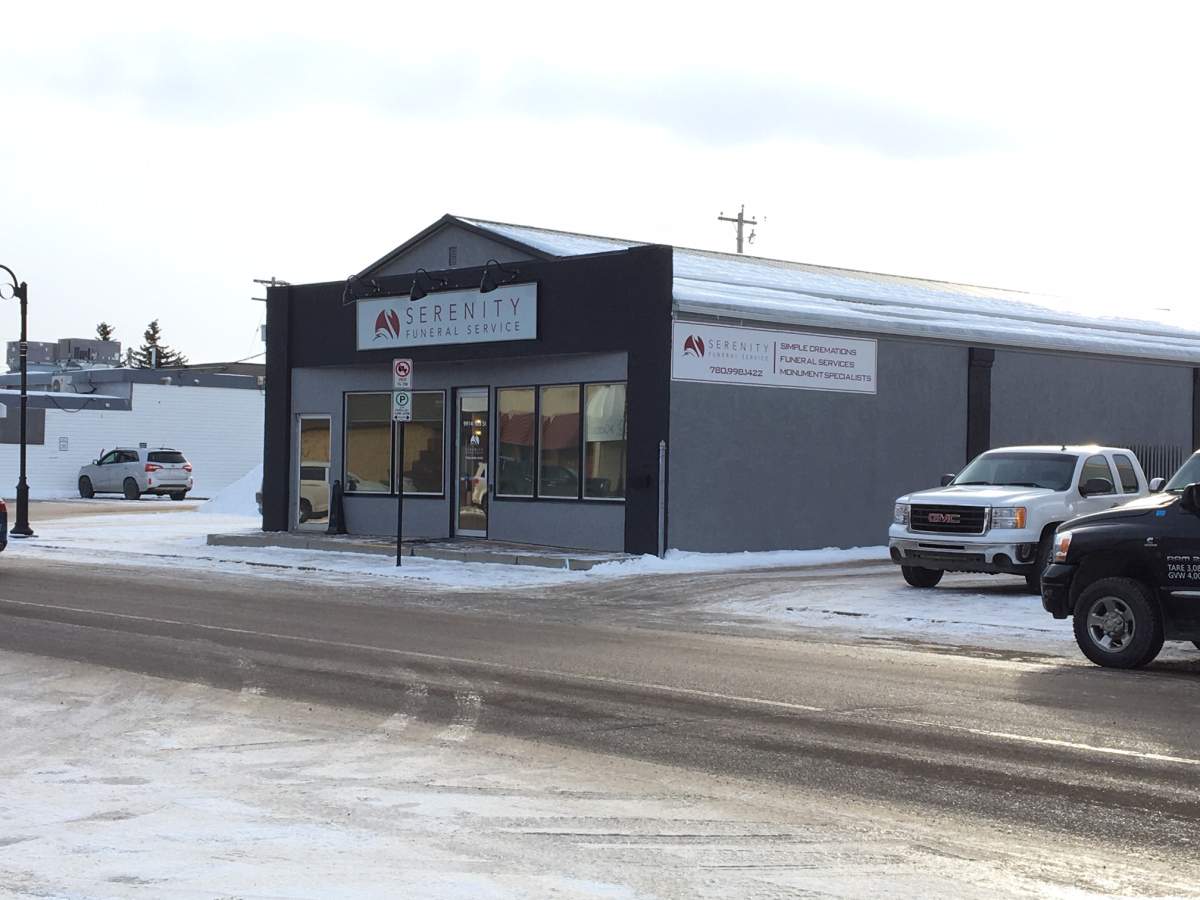 Serenity Funeral Service in Fort Saskatchewan, Alta. on Feb. 4, 2020.