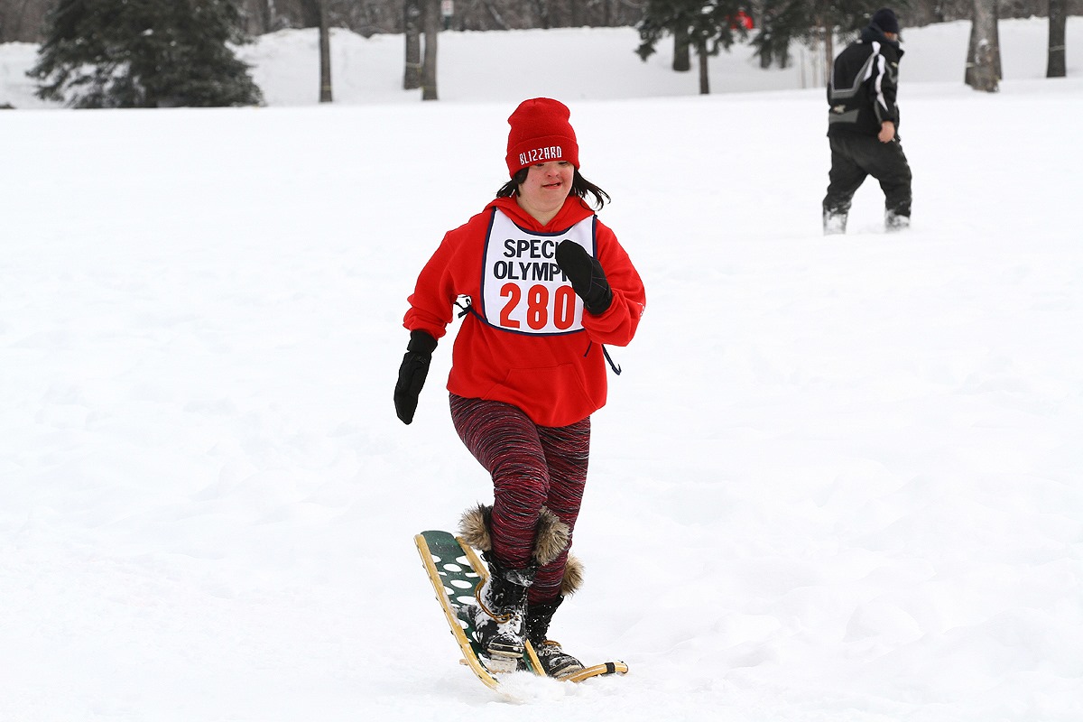 A Special Olympics athlete.