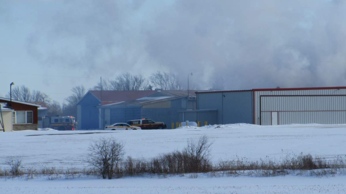 Hamilton Fire says 15 to 18 vehicles were inside a building that caught fire at 684 Mud Street E. in Stoney Creek.