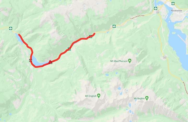 The approximate 2-hour closure will take place west of Revelstoke, on Saturday night, Feb. 8, 2020, and will affect traffic in both directions.