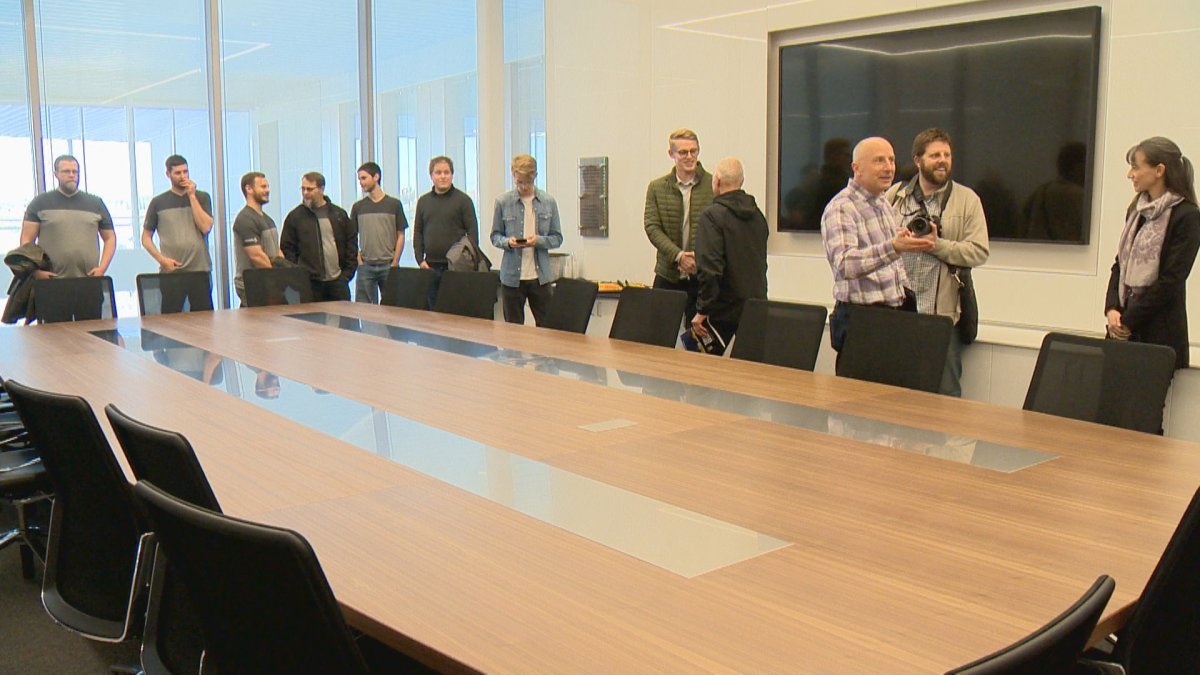 Millwork Innovations has donated a boardroom table that weighs around a tonne. 