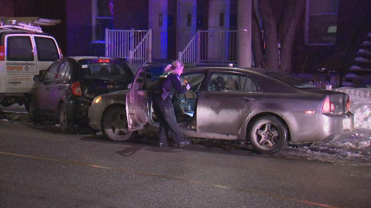 Montreal police have made four arrests after a suspected car theft in the borough of Verdun on the night of Sunday, 16 Feb., 2020.
