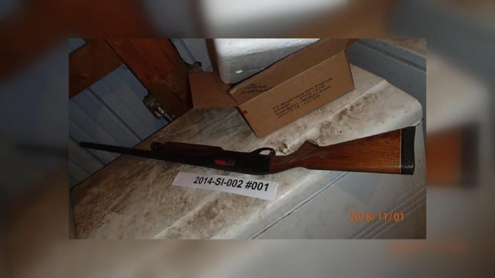 Saskatchewan’s Environment Ministry says this is one of the loaded firearms seized from Randall Wehrkamp.