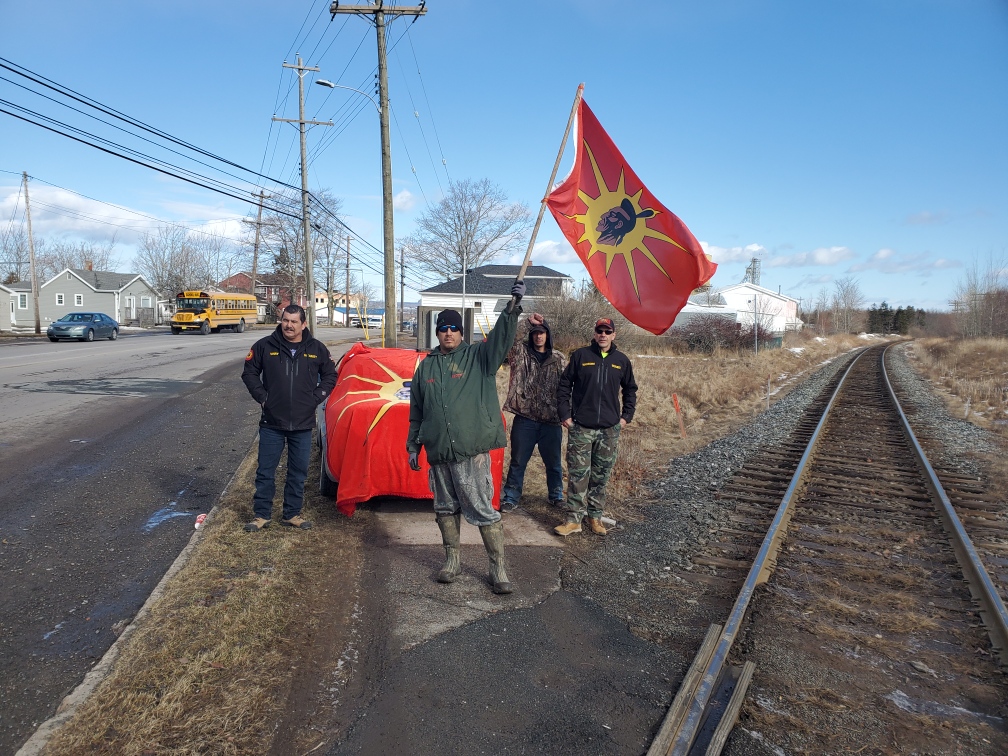 Eight people gathered for a peace demonstration in Truro. 