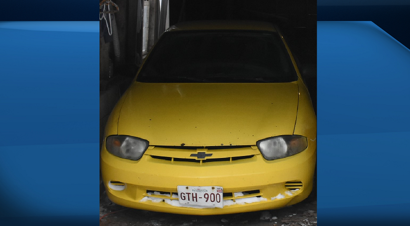 Police say Elias Bastarache would have been driving this yellow 2005 Chevrolet Cavalier coupe.