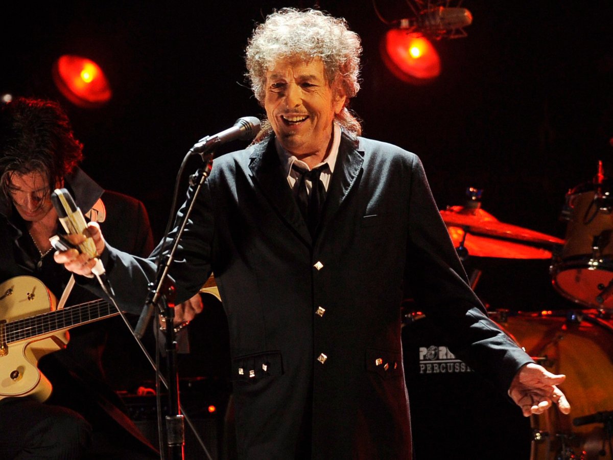 In this Jan. 12, 2012, file photo, Bob Dylan performs in Los Angeles, Calif.