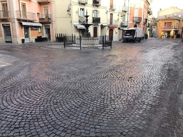 Empty streets in the village of Pratola Peligna as italy goes on lockdown to prevent spread of COVID-19.
