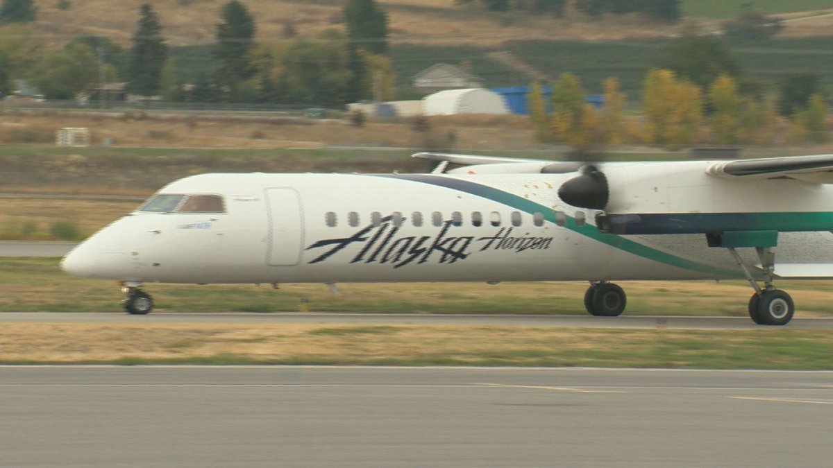 Despite many flight cancellations, Alaska Airlines is still flying between Kelowna and Seattle.