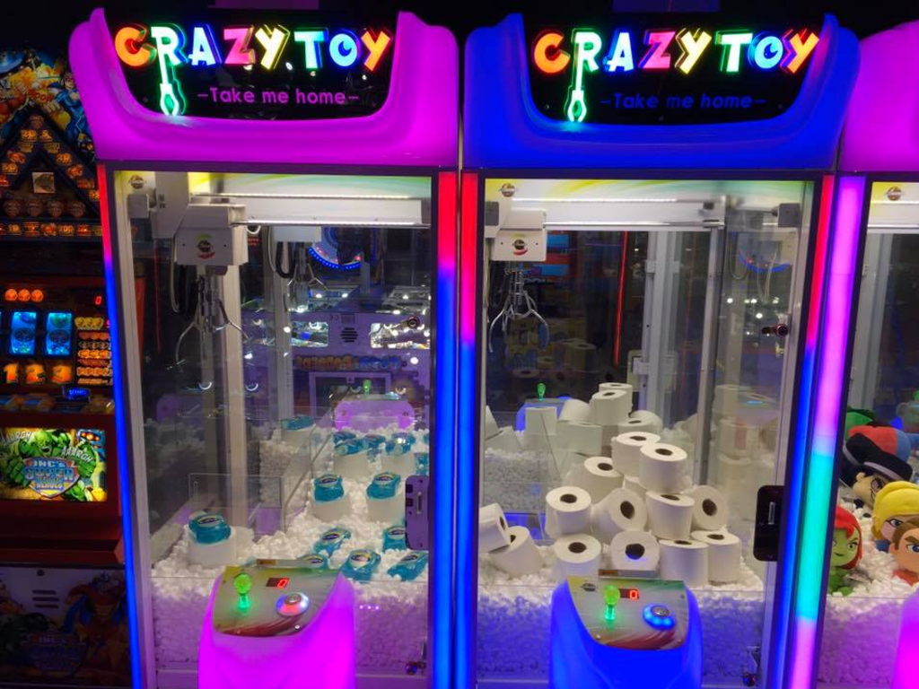 An arcade in England replaced game prizes with coronavirus essentials, like hand sanitizer and toilet paper.