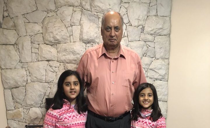 Burnaby's Jiwan Basi with his two granddaughters.