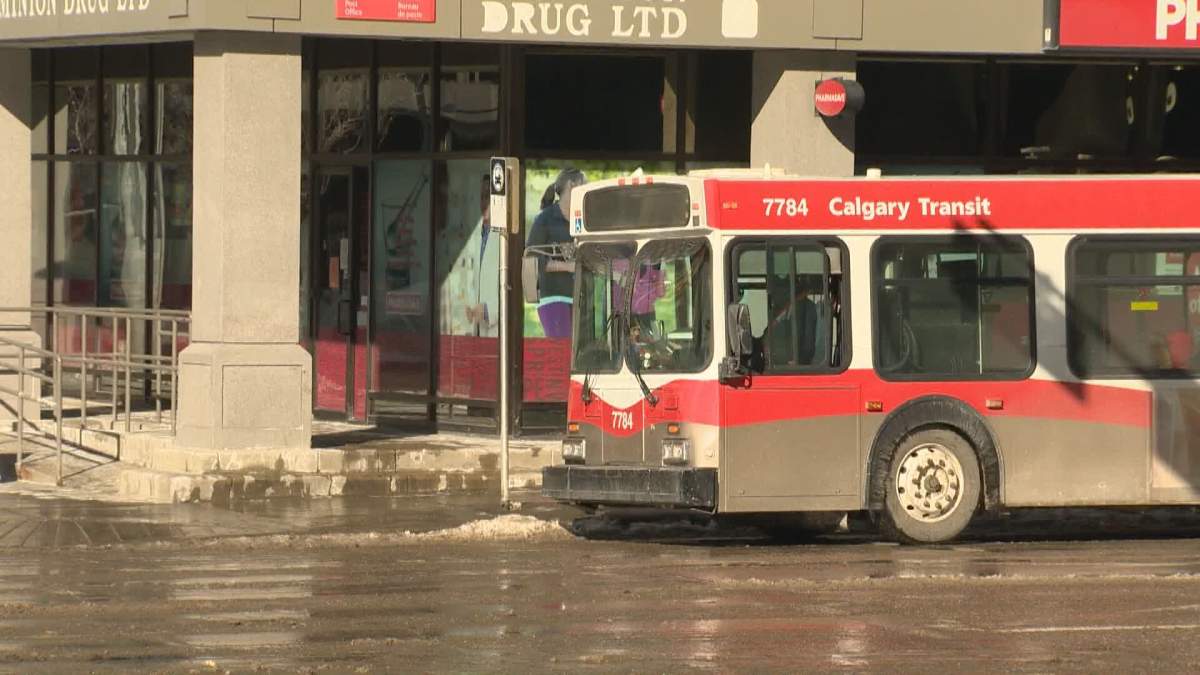 File: A Calgary Transit bus photographed on March 16, 2020.