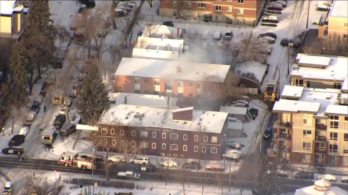 A Calgary apartment in the 300 block of 19 Avenue SW was evacuated Wednesday, March 4, 2020 as fire crews doused a blaze in one of the suites. 


