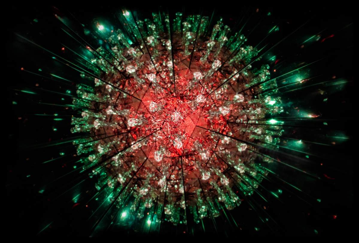 A model of the human coronavirus.