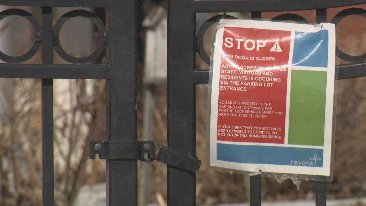 Entrance to McKenzie Towne continuing care centre.