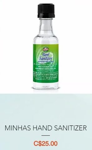 A 60 ml bottle of hand sanitizer had an advertised price of $25.