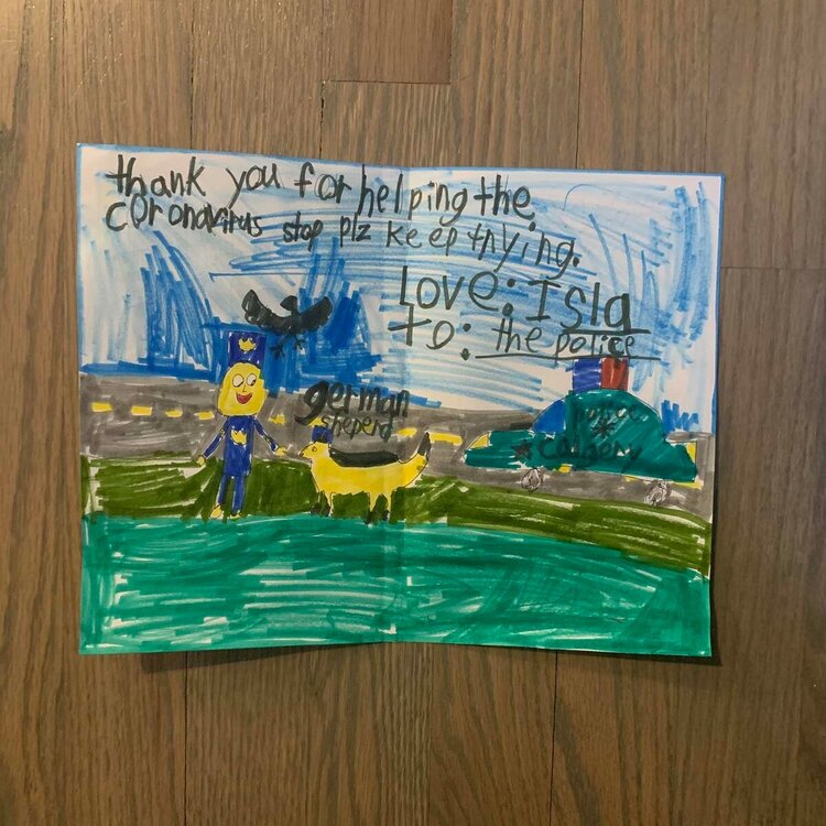 8-year-old Isla submitted this thank you note to the Code 15 project