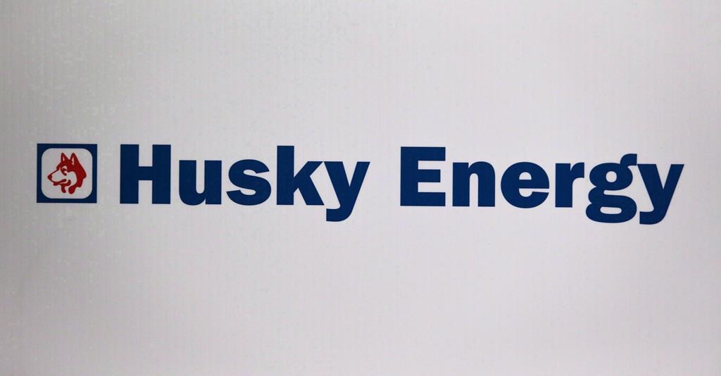 The Husky Energy logo is shown at the company's annual meeting in Calgary, Alta., Friday, May 5, 2017. THE CANADIAN PRESS/Jeff McIntosh.