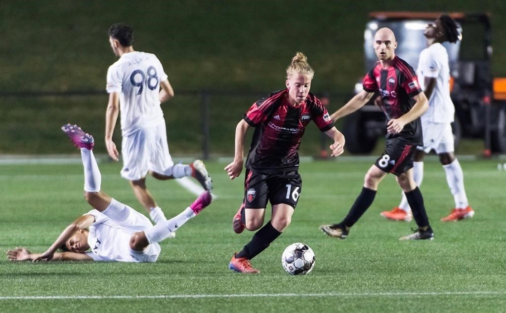 Canadian teenager Antoine Coupland, shown in a handout photo, who turned 16 in December, has joined expansion Atletico Ottawa of the Canadian Premier League.