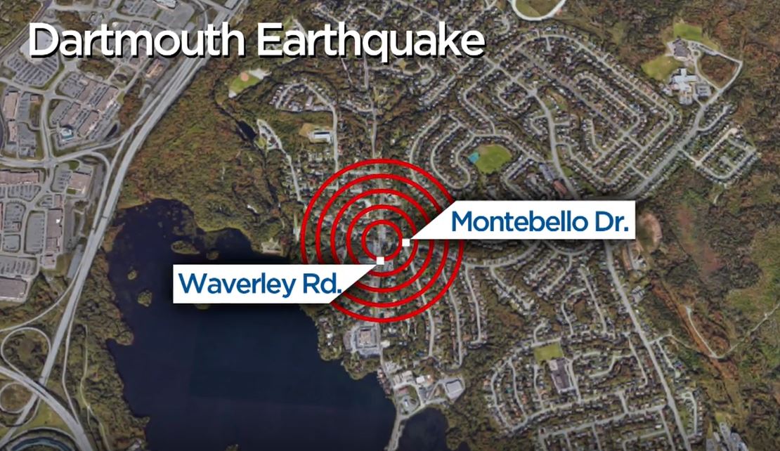 Dartmouth experienced an aftershock following a  2.6 magnitude earthquake on March 3, 2020.  