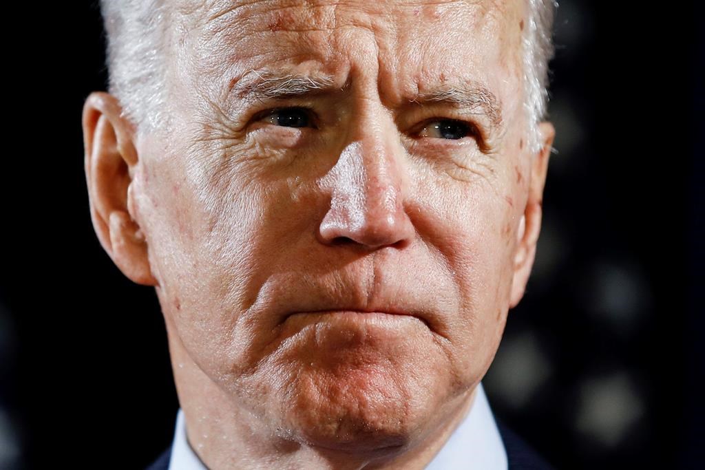 Democratic presidential candidate former Vice President Joe Biden speaks about the coronavirus March 12, 2020, in Wilmington, Del.