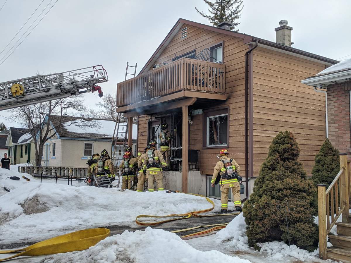 Ottawa firefighters tackled a fire at this two-storey triplex on Dieppe Street in Vanier on Thursday morning.