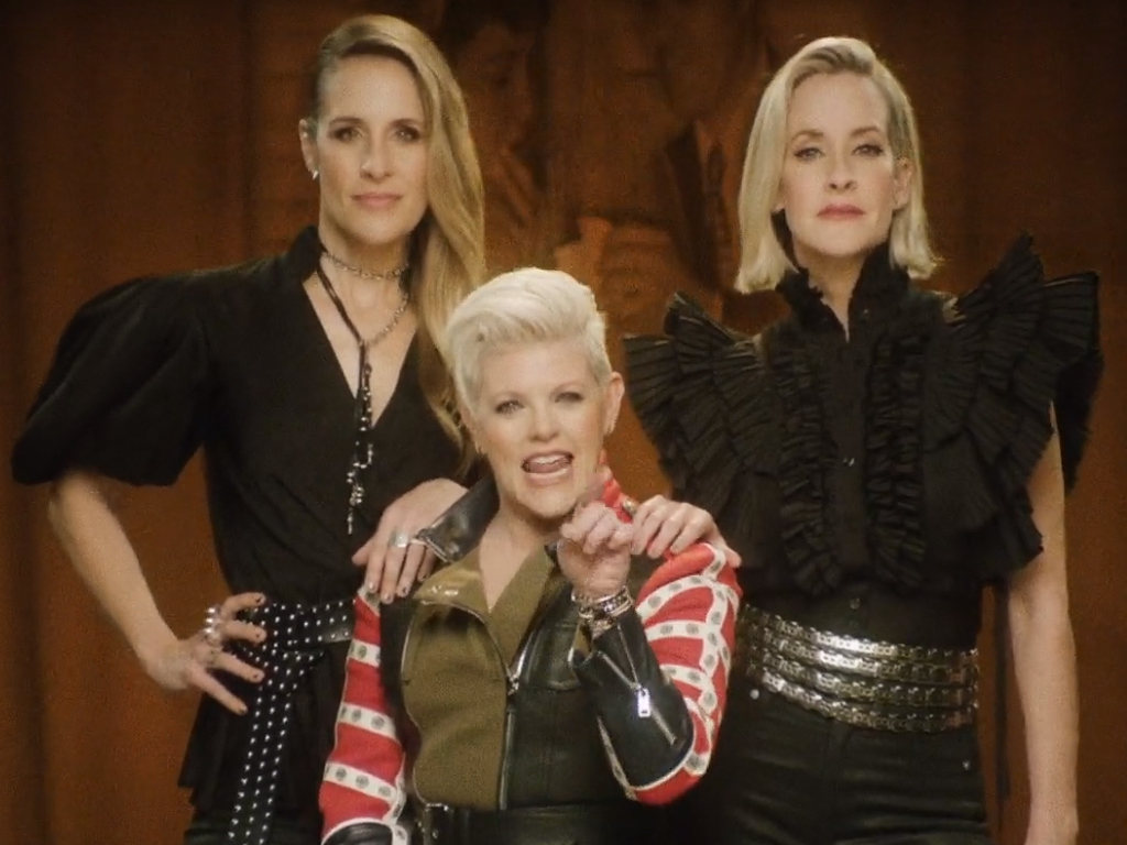 (L-R) Emily Strayer, Natalie Maine and Martie Maguire in the Chicks' — formerly the Dixie Chicks — 'Gaslighter' music video, released on March 4, 2020.
