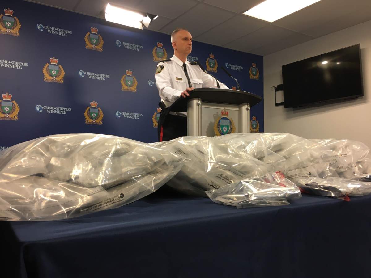 Winnipeg police seized 19 kilograms of cocaine during a drug bust Sunday.