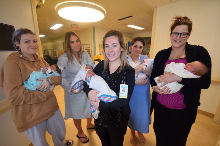 Five babies were born at the Royal Victoria Regional Health Centre in Barrie, Ont., on Saturday, Feb. 29.