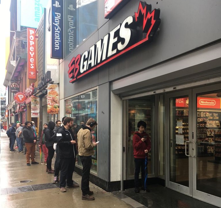 EB Games store in downtown Toronto on Yonge Street. (March 20, 2020.).