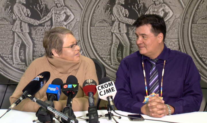 FSIN Vice Chief Heather Bear and Chief Bobby Cameron are urging the federal government to support First Nations amid the COVID-19 pandemic.