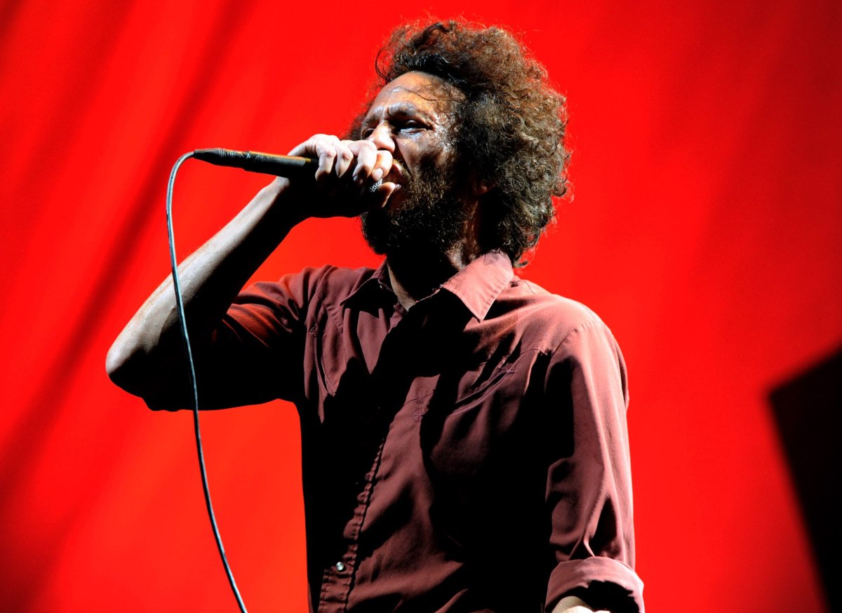 Singer Zack de la Rocha of Rage Against the Machine performs at L.A. Rising at the L.A. Memorial Coliseum on July 30, 2011 in Los Angeles, Calif.