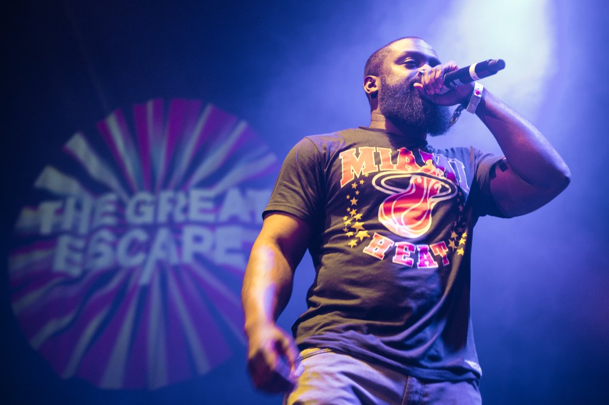Solo 45 of Boy Better Know performs onstage at the Brighton Dome as a special surprise guest performing 'Feed Them to the Lions' on Day 3 of The Great Escape 2016 on May 21, 2016 in Brighton, England.
