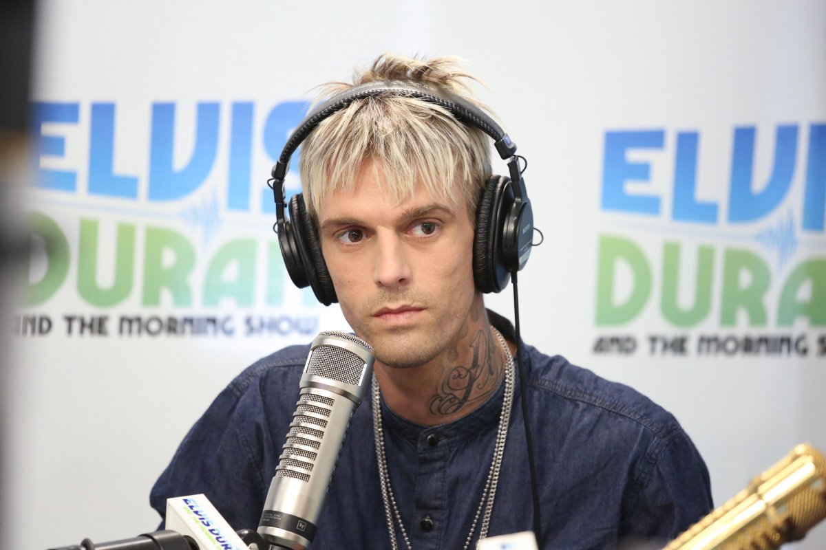 Aaron Carter visits at 'The Elvis Duran Z100 Morning Show' at Z100 Studio on Aug. 14, 2017 in New York City.